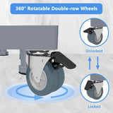 vessgra Adjustable Mini Fridge Stand with Wheels, Universal Washer Dryer Pedestal, 16-24 Inches, Supports 660 lbs, Anti-Vibration, Height Adjustable