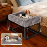Upgraded Dog Bunk Bed, Portable Bedside Lounge Pet Bed, Dog Beds Attachment to Human Bed, Bedside Dogs Bed for Small, Medium Cats & Dogs, Pet Window Perch