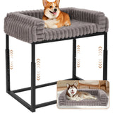 Upgraded Dog Bunk Bed, Portable Bedside Lounge Pet Bed, Dog Beds Attachment to Human Bed, Bedside Dogs Bed for Small, Medium Cats & Dogs, Pet Window Perch