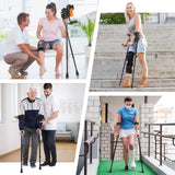vessgra  3-Angle Adjustable Forearm Crutches for Adults, Foldable Arm Crutches with EVA Elbow Support and Non-Slip Handles, Lightweight Aluminum Walking Support (1 Pair)