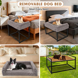 Upgraded Dog Bunk Bed, Portable Bedside Lounge Pet Bed, Dog Beds Attachment to Human Bed, Bedside Dogs Bed for Small, Medium Cats & Dogs, Pet Window Perch