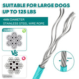 Tie Out Cable for Dogs Outside,20 FT Chew Proof Dog Runner for Yard, Dog Tie Out Cable for Dogs Up to 125lbs - Ice Blue