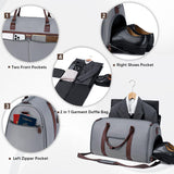 Convertible Garment Duffle Bags for Travel, Carry On Garment Bag for Men Women, with Shoes Compartment, 2 in 1 Travel Suit Bag, Foldable Duffel Bag with Detachable Shoulder Strap