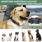 Prong Collar for Dog, No Pull Dog Walking Training Collar, Adjustable Tactical Dog Collar with Heavy Duty Metal Buckle, Reflective Nylon Military Dog Collar - 11.5"-14.5", Black