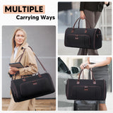 Garment Bags for Travel, Convertible Garment Duffle Bags for Women, Carry On Garment Bag with Shoes Compartment,2 in 1 Travel Suit Duffel Bag with Detachable Shoulder Strap