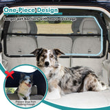 Dog Car Barrier Escape-Proof, 46" Wide Car Divider for 3rd Row Seats & Cargo Area, Durable Cargo Area Dog Car Gate Trunk Barrier with See Through Net Mesh for Small Sized SUV & Vehicles Or Hatchback