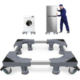 vessgra Adjustable Mini Fridge Stand with Wheels, Universal Washer Dryer Pedestal, 16-24 Inches, Supports 660 lbs, Anti-Vibration, Height Adjustable