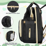 Diaper Bag Essentials，Stylish Baby Diaper Tote，Multi-Compartment Diaper Backpack，Travel-Ready Changing Bag，Durable Diaper Organizer