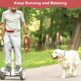 Furggis 10ft Dog Leash Chew Proof, Tie Out Cable for Dogs Heavy Duty with Comfortable Padded Handle for Dogs Up to 125lbs, Red