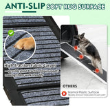 Furggis 67" Foldable Dog Ramps Large Dogs, Dog Car Ramp with Non-Slip Rug Surface, Pet Ramp Stairs Portable,Dog Steps for Medium & Large Dogs Up to 220 LBS Get Into a Car, SUV & Truck