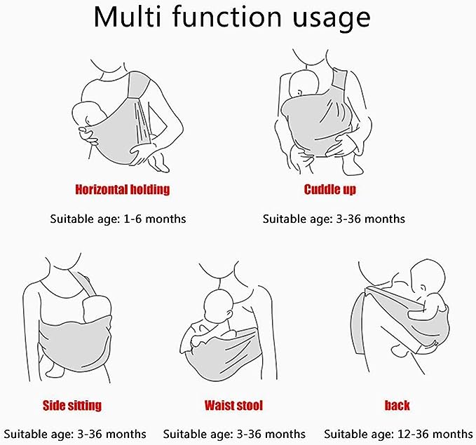 Ring Sling Baby Carrier，Adjustable Infant Ring Sling，Comfortable Babywearing Sling，Versatile Ring Sling Wrap，Stylish and Practical Baby Sling
