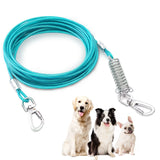 Tie Out Cable for Dogs Outside,20 FT Chew Proof Dog Runner for Yard, Dog Tie Out Cable for Dogs Up to 125lbs - Ice Blue