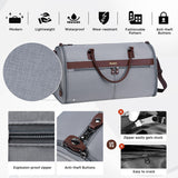 Convertible Garment Duffle Bags for Travel, Carry On Garment Bag for Men Women, with Shoes Compartment, 2 in 1 Travel Suit Bag, Foldable Duffel Bag with Detachable Shoulder Strap