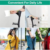 Vessgra Adjustable Forearm Crutches for Adults, Lightweight Foldable Aluminum Walking Crutches with Ergonomic Handle, 10-Level Height, Anti-Drop Cuff & Non-Slip Tips (1 Pair)