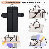 Garment Bags for Travel, Convertible Garment Duffle Bags for Women, Carry On Garment Bag with Shoes Compartment,2 in 1 Travel Suit Duffel Bag with Detachable Shoulder Strap