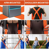 vessgra Padded Moving Straps, 1-Person & 2-Person Lifting System, Adjustable Heavy Duty Straps for Furniture, Appliances, Up to 800 lbs, Back Pain Relief